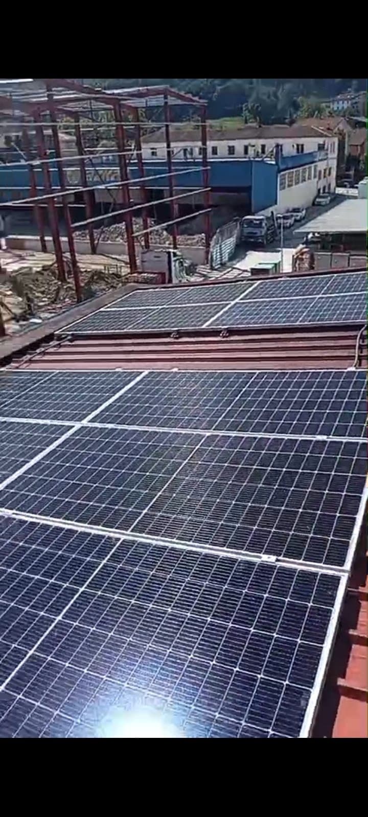 Detalle de instalación de placas solares